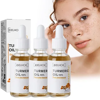 3pcs Turmeric Serum Oil Facial Moisturizing Brighten Essence Suitable For Dry Skin