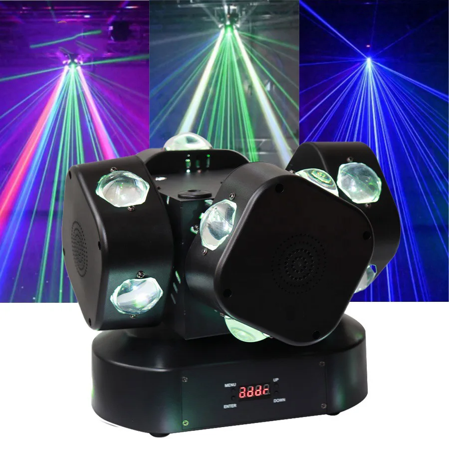 

New Arrival Rotating Beam Laser Moving Head Light RGBW 4in1 Led with Strobe Effects Stage Lighting for DJ Disco Club Music Party