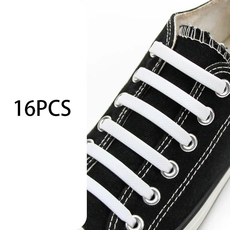 16 Teile/satz Keine Krawatte Schnürsenkel für Kinder und Erwachsene 13 Farben Elastische Silikon Schnürsenkel Lazy Sportschuhe Spitze Alle Turnschuhe Fit – Detail 15