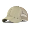 Summer Mesh Short Brim Baseball Cap Men Women Breathable Dad Hat Adjustable Solid Trucker Style Low Profile Caps 6