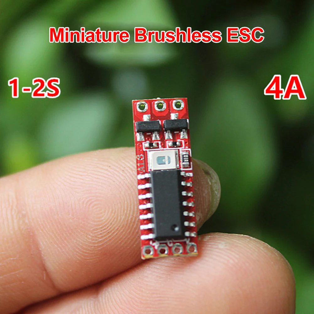 Connecteurs et fils du micro ESC 5A 1-2S, prêt à être installé sur un drone
