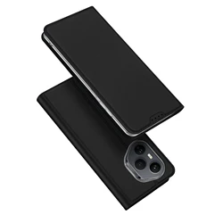 Luxury PU Leather Flip Wallet Case with Card Slots and Protective Cover - Honor 300 (Black)