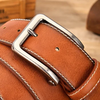 DWTS Men Belt Male High Quality Belt Men Male Genuine Leather Strap Luxury Pin Buckle
