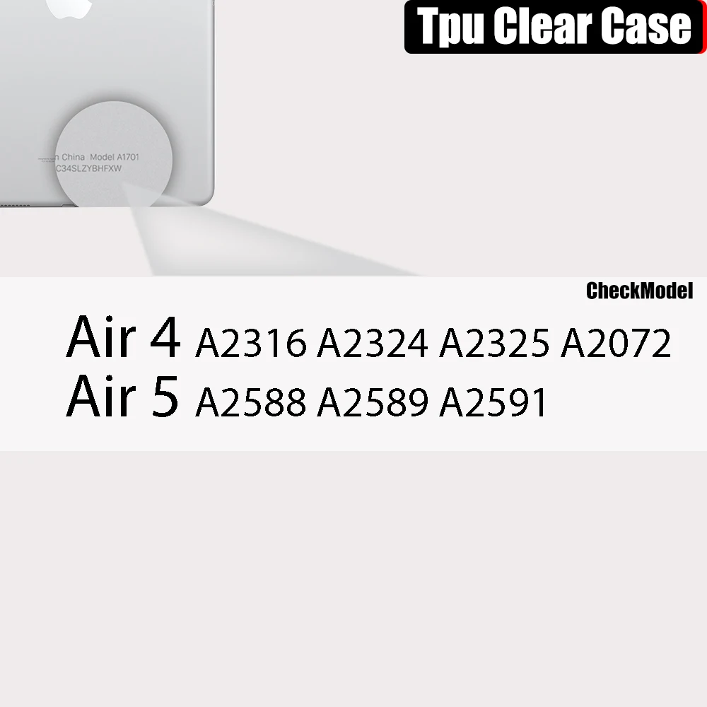 Sleek Transparent Tablet Case with Pencil Holder and TPU Protection
