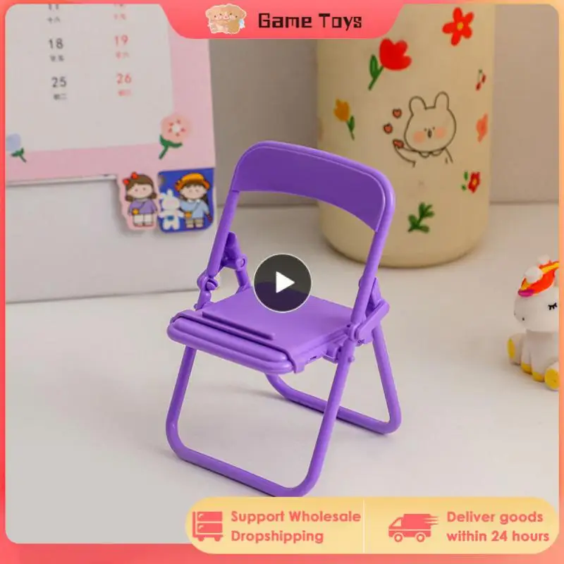 

Mini Chair 1:12 Dollhouse Miniature Chair Plastic Armchair Folding Chair Simulation Furniture Doll House Decor Accessories