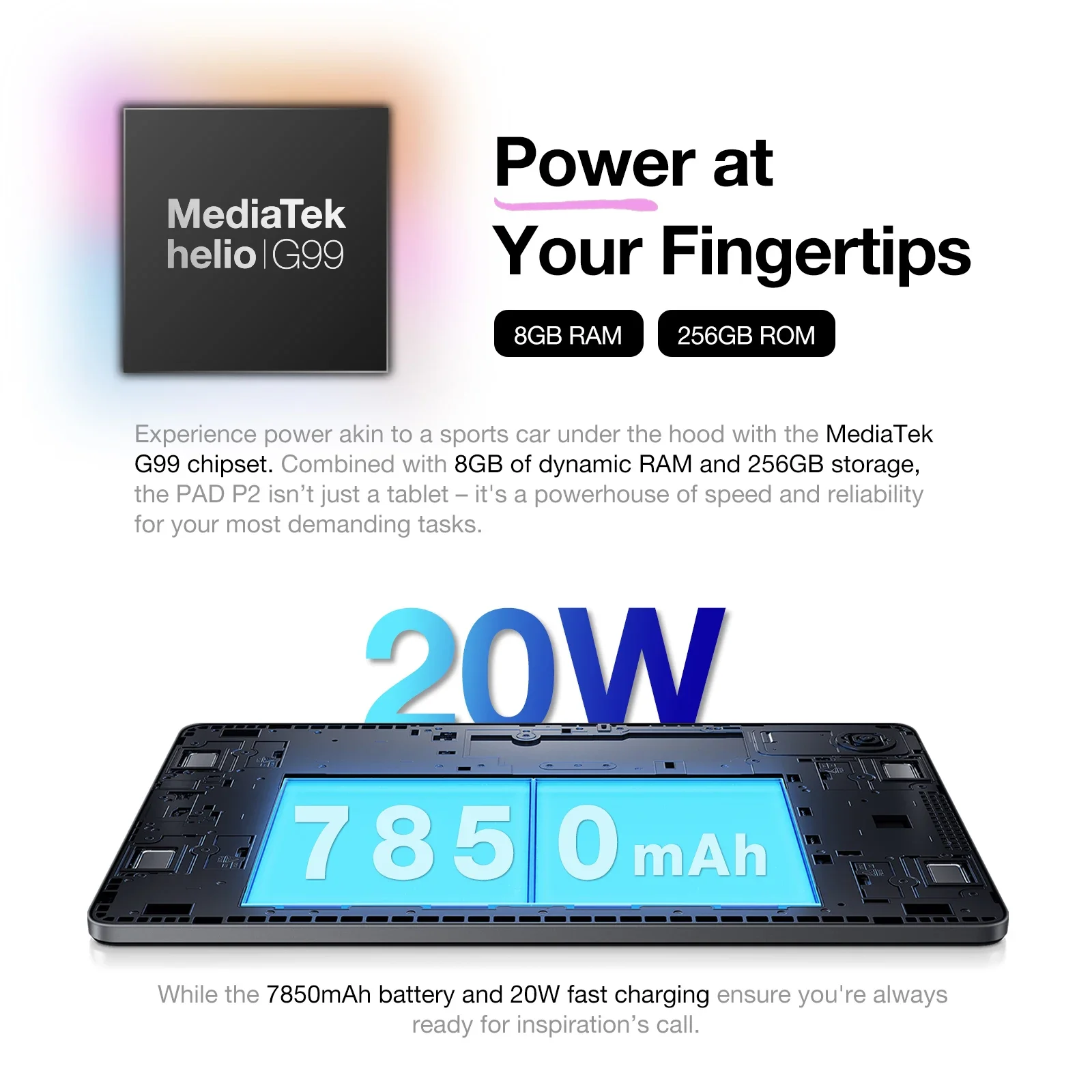 Tablet AGM PAD P2 8GB+256GB 11“ FHD Display 50MP Camera 7850MAh Battery MTK G99 480 Nit Brightness Widevine L1 6