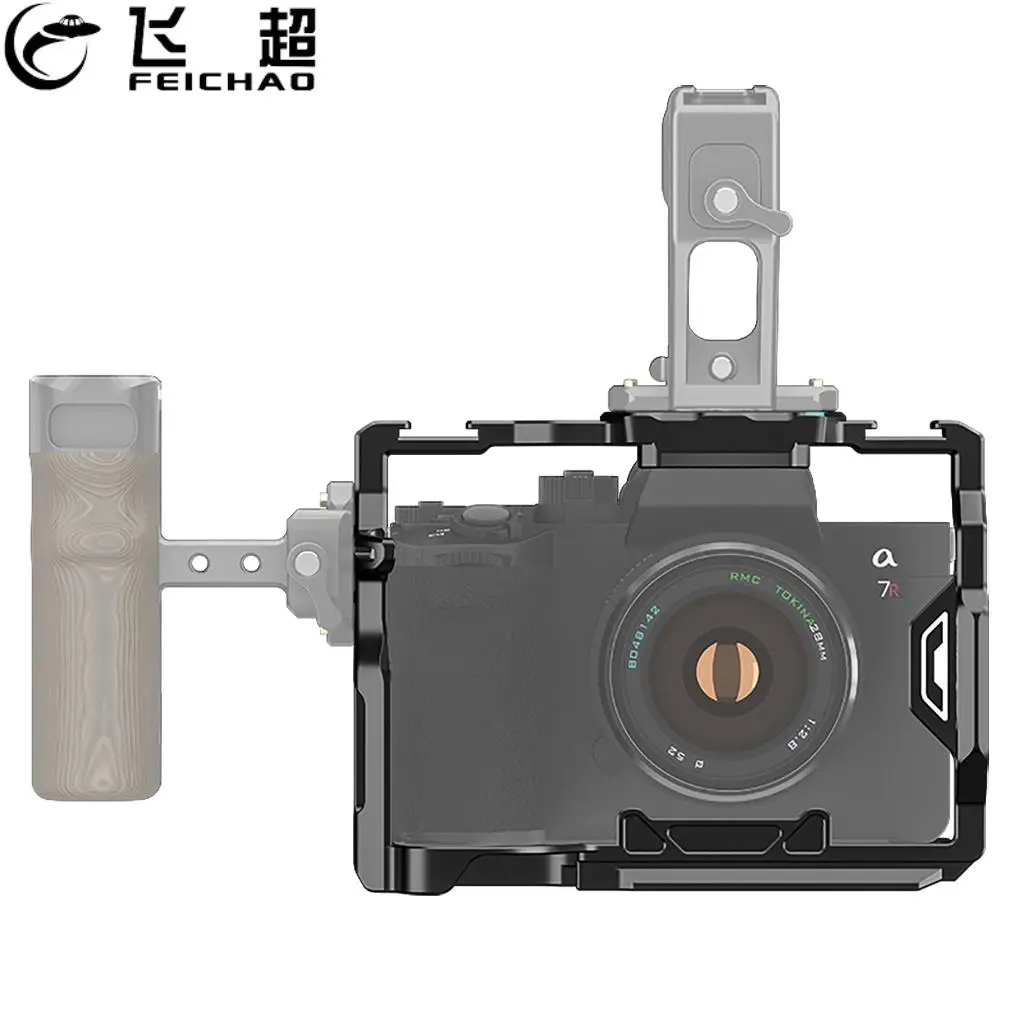 

Metal Camera Cage Rig for Sony A7M4 A7R5 DSLR Camera Protective Case Frame with Cold Shoe Mount for Arca Swiss Tripod Ballhead