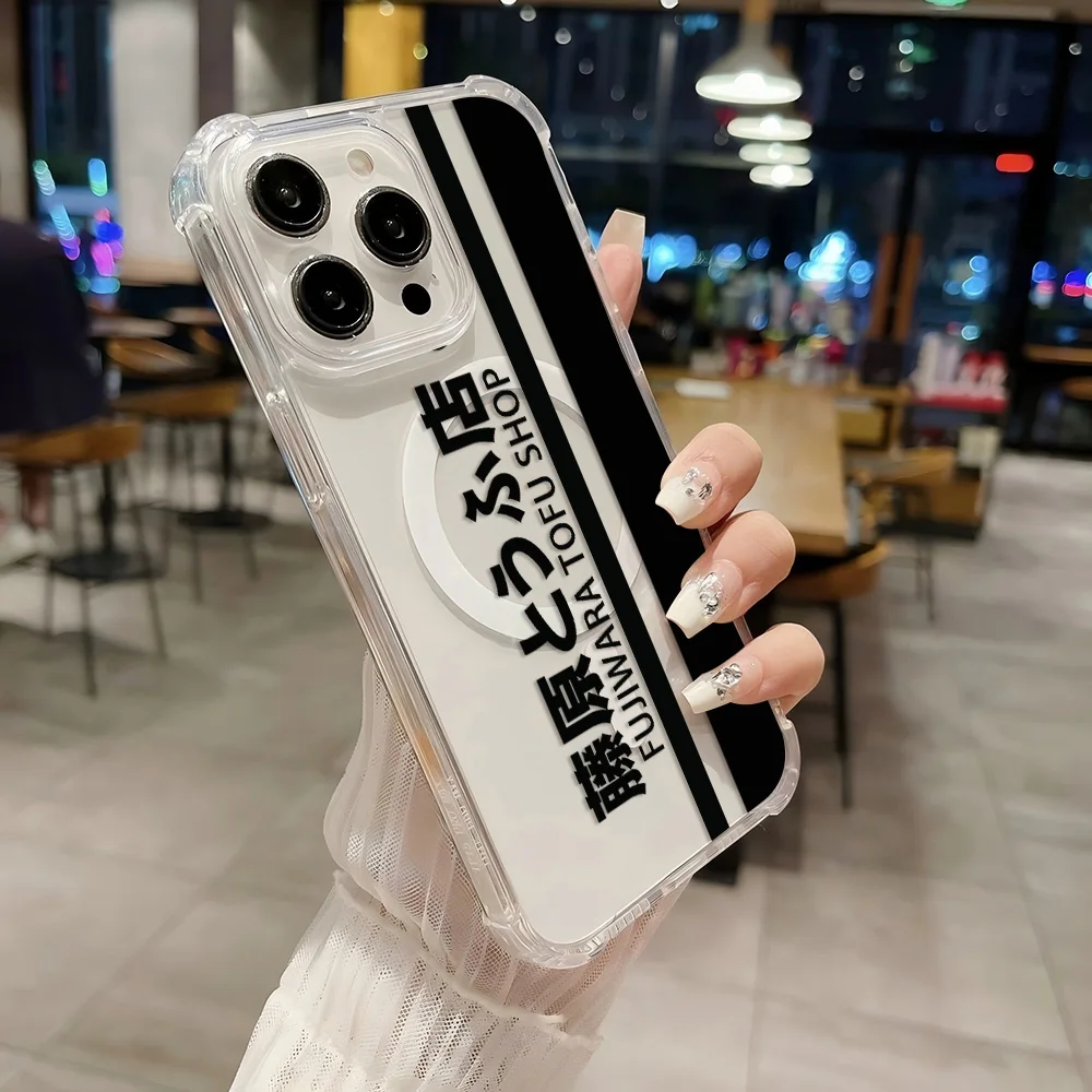Hot Anime Initial D AE86 Magnetic Clear Anti-Fall Phone Case