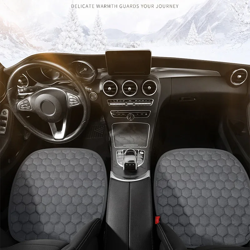 Winter Short-Pile Car Seat Cushion Warm Comfortable & Durable Front / Rear Seat Cushion Available Universal Covers