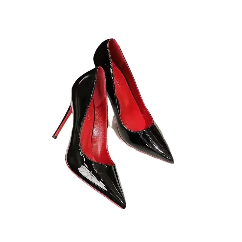Women Elegant Luxury Shiny Rhinestone High Heels Sexy Red Bottom Pumps Brand Shoes Sexy Party Pointed Toe Wedding Banquet Shoes 5