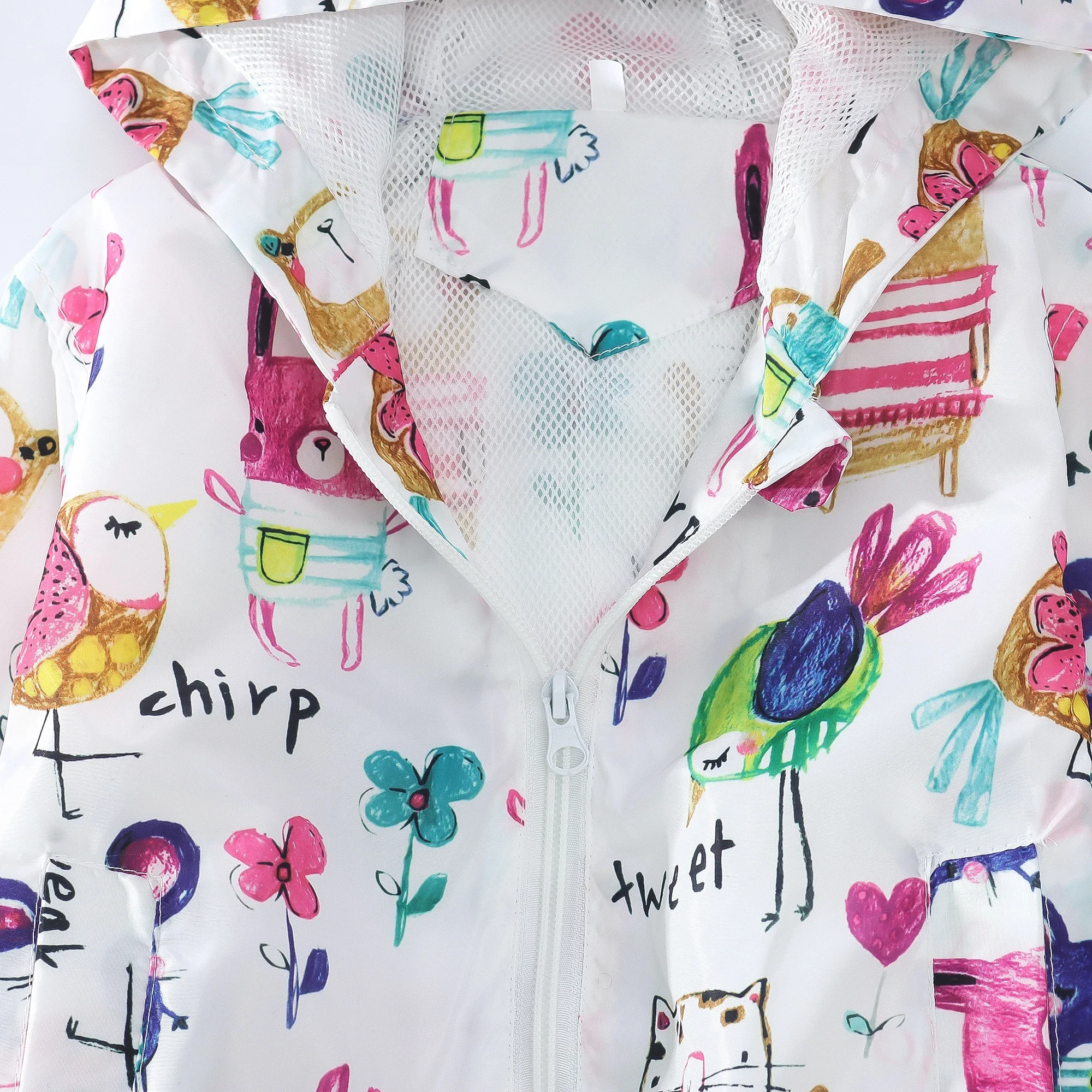 Spring And Autumn Children's Coat Foreign Trade Children's Wear Cute Cartoon Hooded Zipper Full Print Zoo Jacket children jacket