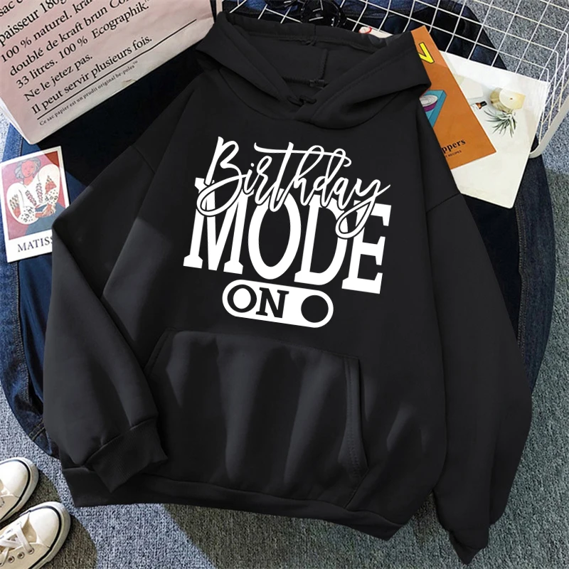 

Женские толстовки на день рождения, свитшоты унисекс с длинным рукавом и графическим принтом, новые толстовки и свитшоты, топ на день рождения