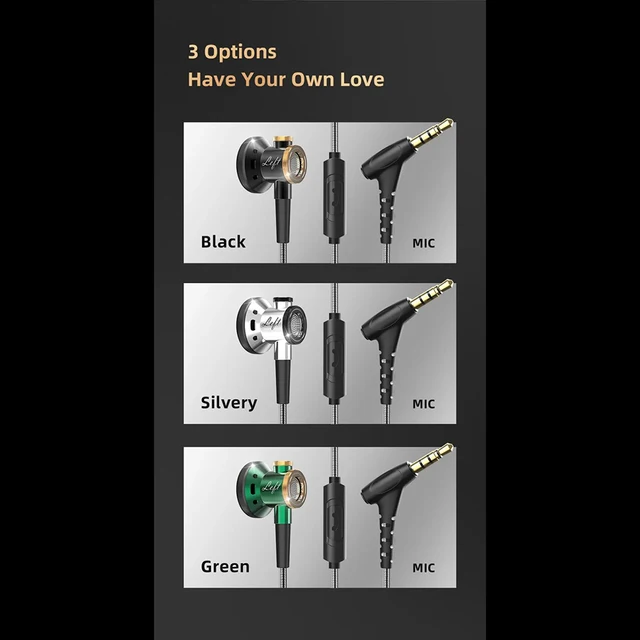 D08 In-Ear Headphones Heavy Bass HiFi Sound Flat Head Earphones Wired Earbuds For Smart Phones Tablet Laptop 4