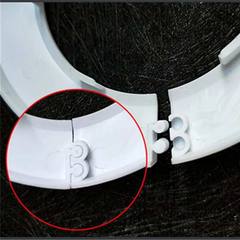 Wall flange 2pcs easy installation plastic radiator escutcheon water pipe drain line cover for 0.59-1.1" /1.18-2.16" tube flange connector faucet decorative cover