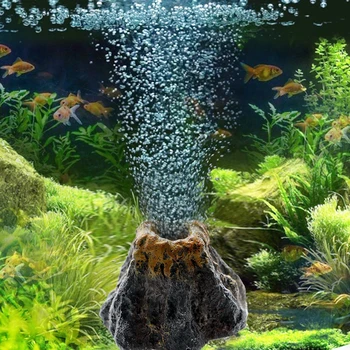 Volcano Aquarium Bubble Rockery 1