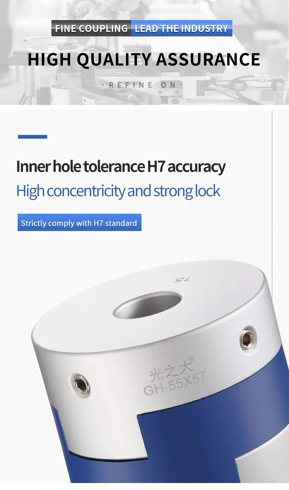 Aluminium material GH D20 L25 Oldham Coupler Power Transmission Parts Shaft Couplings cross slide block top wire series Mallzona