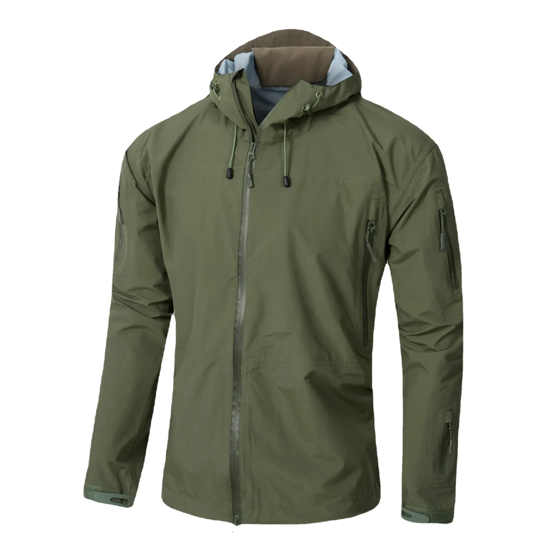 Chaqueta táctica militar de concha dura para hombre, Abrigo con capucha impermeable Multicam fino, rompevientos de combate, ropa de escalada, primavera y otoño