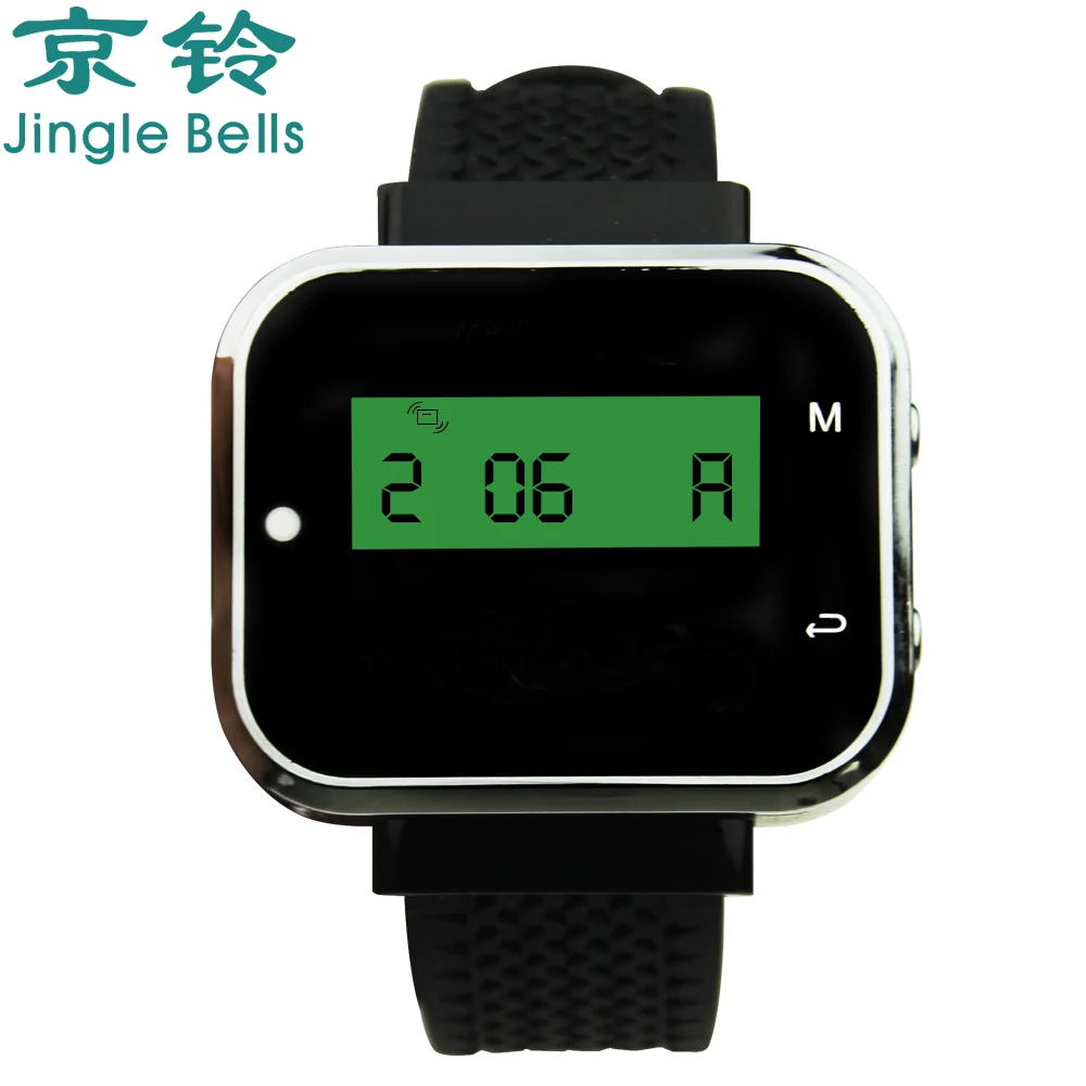 JINGLE BELLS Watch Pager Receiver/Wireless Calling System For Restaurant/Waiter Calling system Work With Call Buttons Spa&Salon