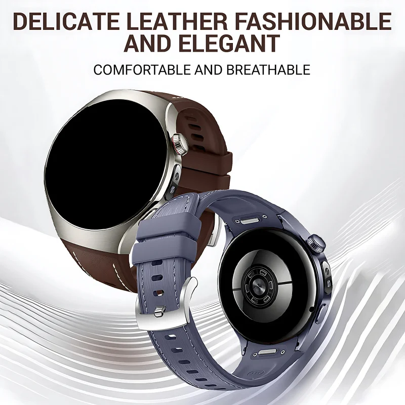 Premium Silicone Strap with Metal Buckle, Adjustable and Stylish Smartwatch Accessory