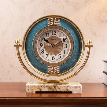 Nordic Living Room Desk Clock Retro Mute Watch Nightstand Alarm Clock Desktop Gadgets Restaurant Digital Clock Home Decor Items