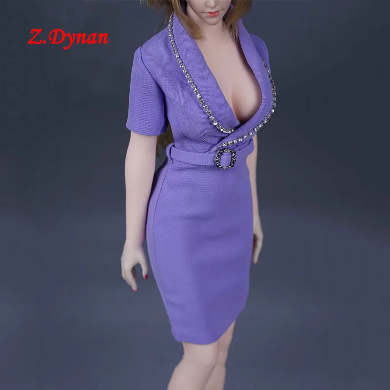 

SA Toys SA041 1/6 Purple OL Fashion Professional Secretary Suit Tight Dress for 12 Inch TBLeague Doll Clothing Accessories