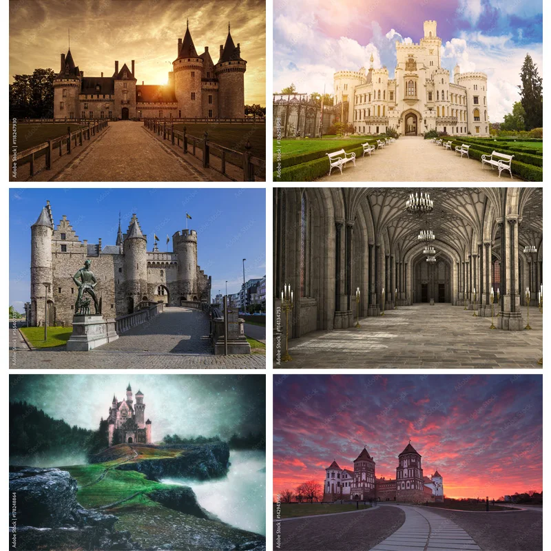 

SHUOZHIKE Natural Scenery Photography Background Landscape Travel Castle Photo Backdrops Studio Props CB-02