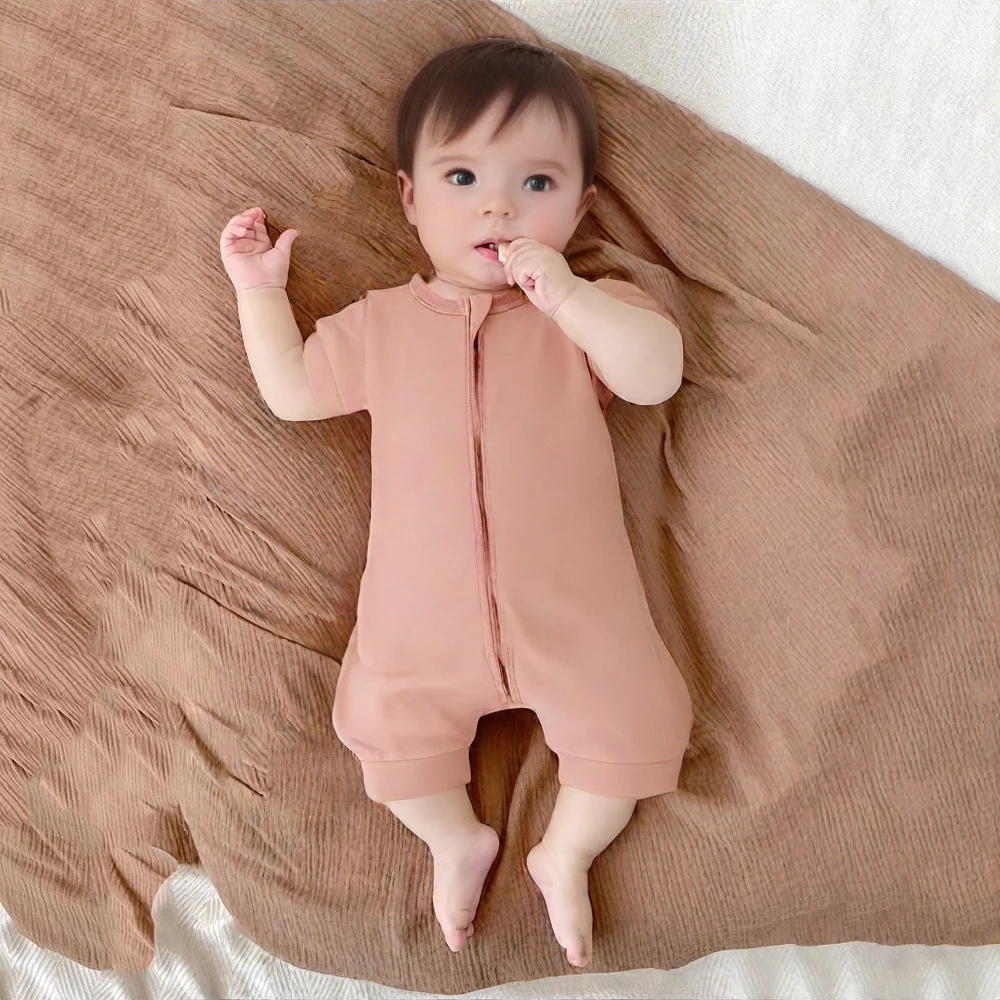 2025 Baby Boy Girl Clothes Summer Plain 0-24 Months Newborn