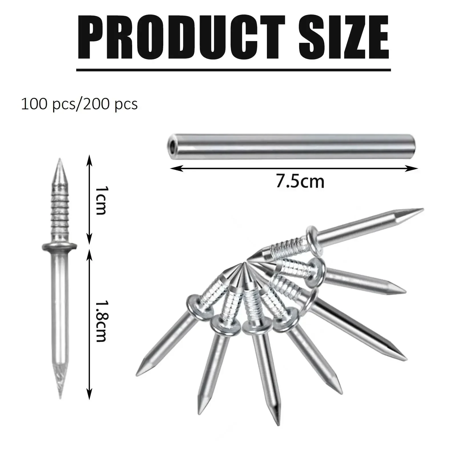Seamless Nails 100PCS Carbon Steel Nails For Seamless Baseboard Installation