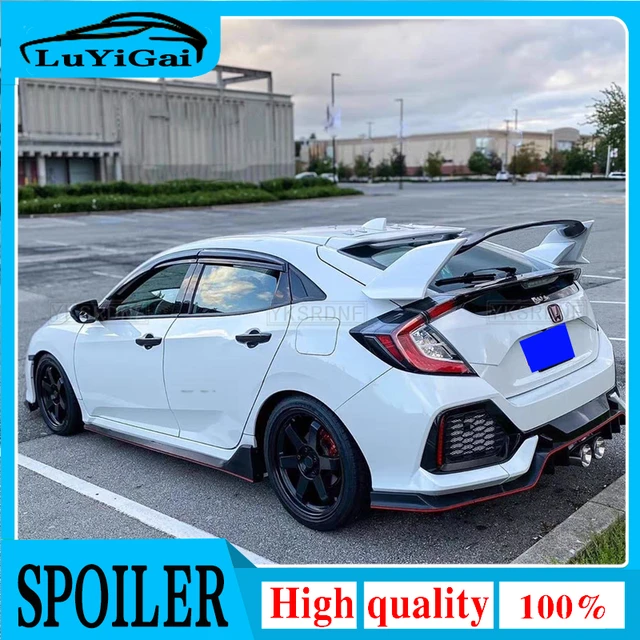 LHDQ Auto Styling Heckflügel Dekoration Modell für Hon-da Civic Schrägheck  2016-2021 Type R Heckspoiler Diffusor Spoiler,Rot