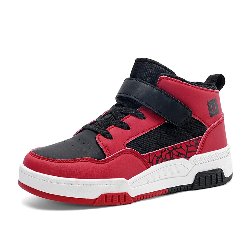 أحذية أطفال كلاسيكية على الموضة للأولاد أحذية رياضية جلدية عالية الجودة أحذية كرة السلة المتزلج أحذية رياضية فاخرة للأولاد