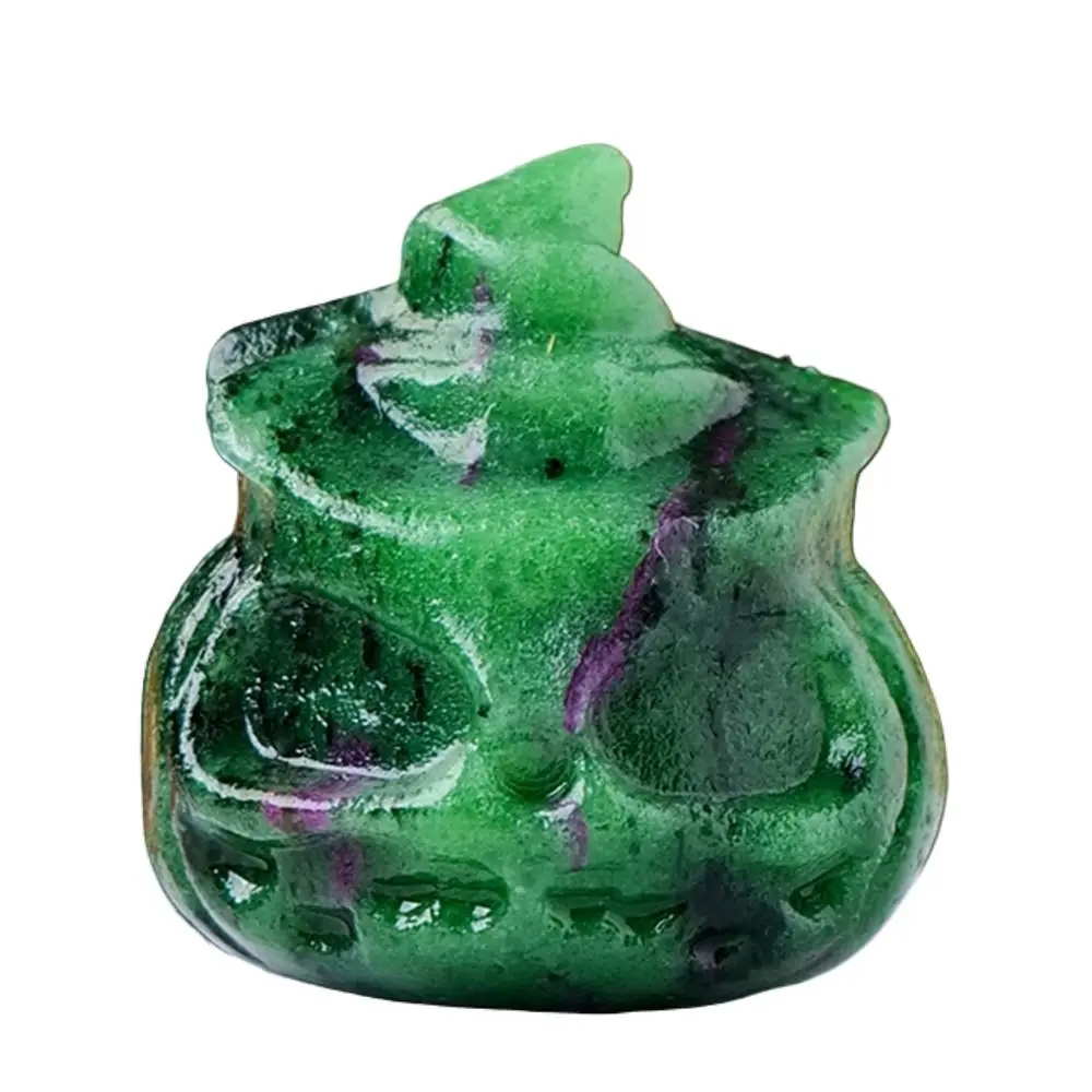 Creative Crystal Pumpkin Figurine Handmade Multicolored Natural Crystal Pumpkin Manual Sculpture Crystal Ornament