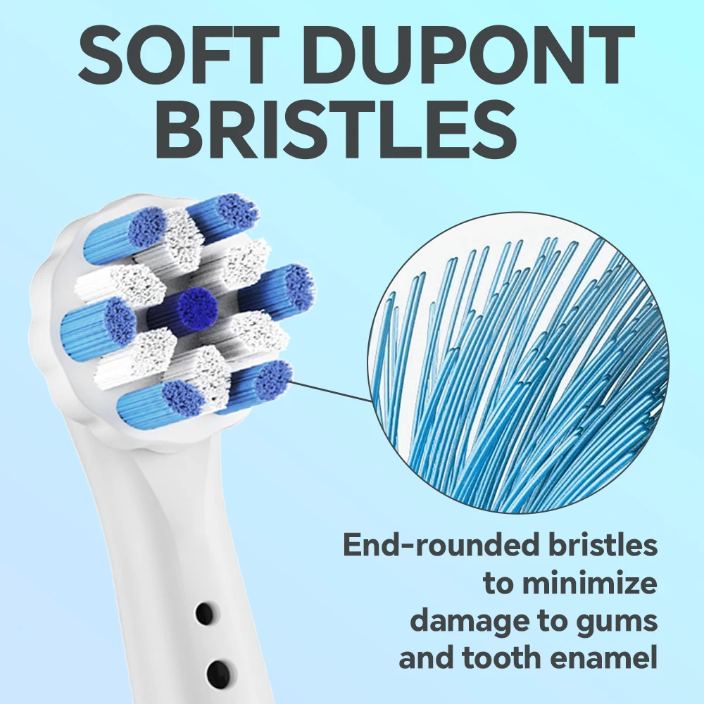 Replacement Brush Heads with Toothbrush Head Dustproof Cover, Compatible with Oral B iO 2/3/4/5/6/7/8/9/10 Electric Toothbrushes
