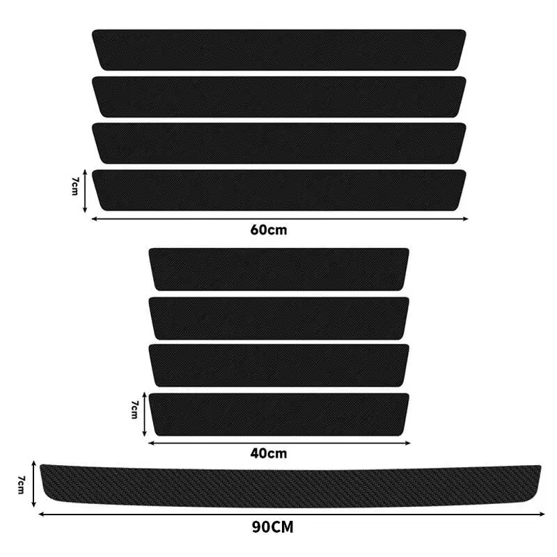 Enhanced Car Door Sill and Trunk Protection Sticker with Devil's Eye Design