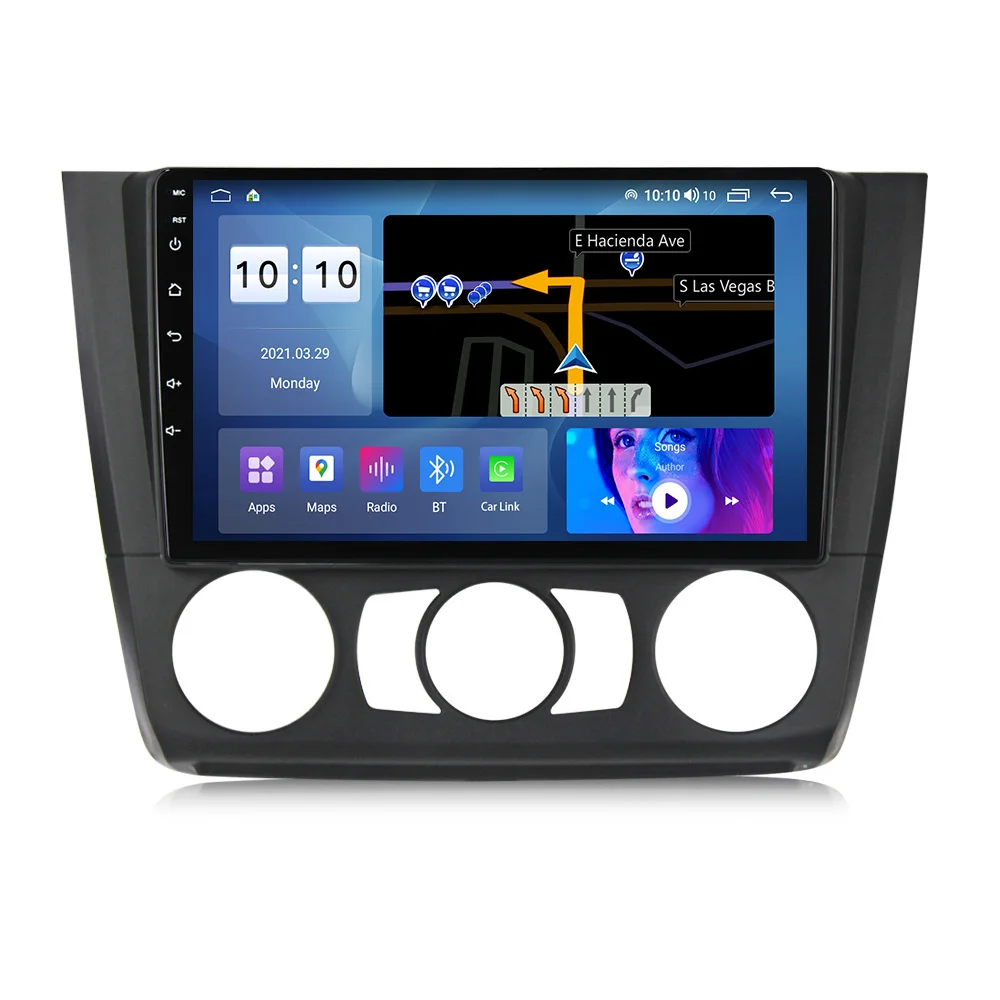 

Mekede M Android Voice Control IPS 2.5D screen Car Video for BMW 1 Series E81 E82 E88 116i 8+128GB GPS BT Video out SWC Stereo