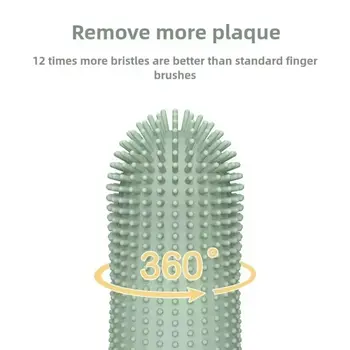 360° Silicone Finger Toothbrush for Dogs & Cats