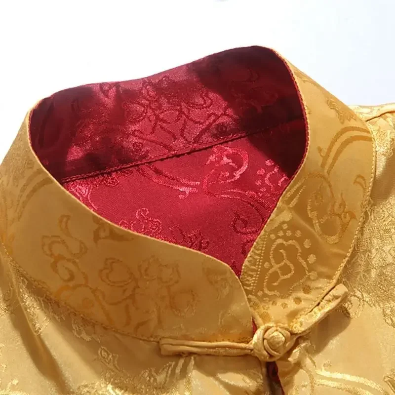Tang Suit Traditional Chinese Clothing for Men Shirt Jacket Double Wear Collar Cheongsam Top Retro News Year Clothes Kung Fu men chinese style shirt