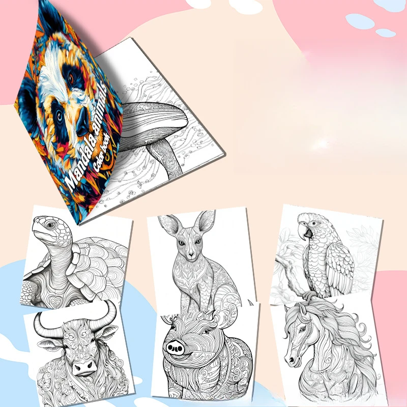 Mandala Animal Themed Doodle Coloring Book for Adults To Decompress and Relax Featuring A Variety of Creative Animals 3