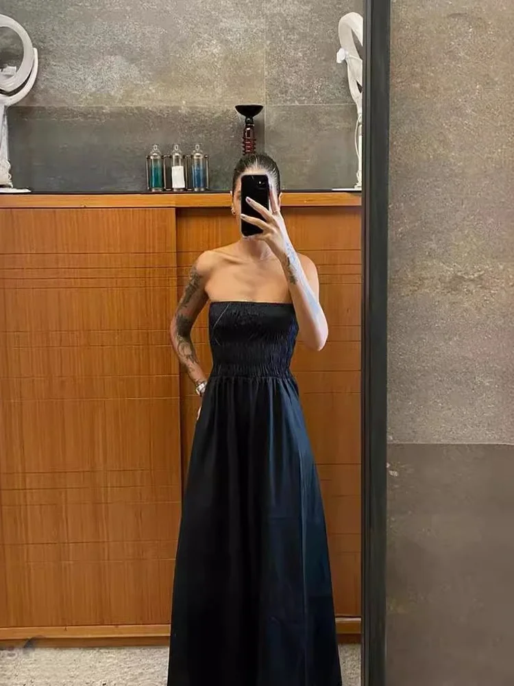 Wmstar Dresses for Women Wholesale New Style of Strapless Backless Elegant and Sophisticated Maxi Dress Drop Shopping 2025
