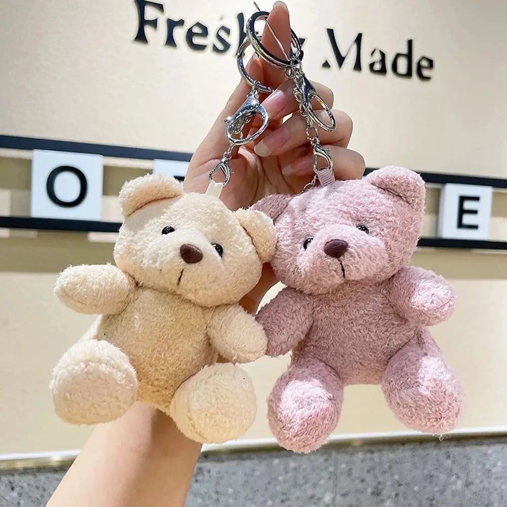 Hanging Decoration Car Keyring Keychain Key Chain Plush Keyring Bear Plush Doll Bear Plush Keychain Sitting Bear Plush Doll