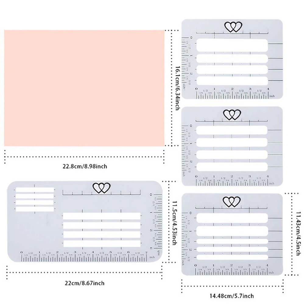 

4 Pcs Greeting Card Number Molds Envelope Addressing Guide Stencil Template for Letter