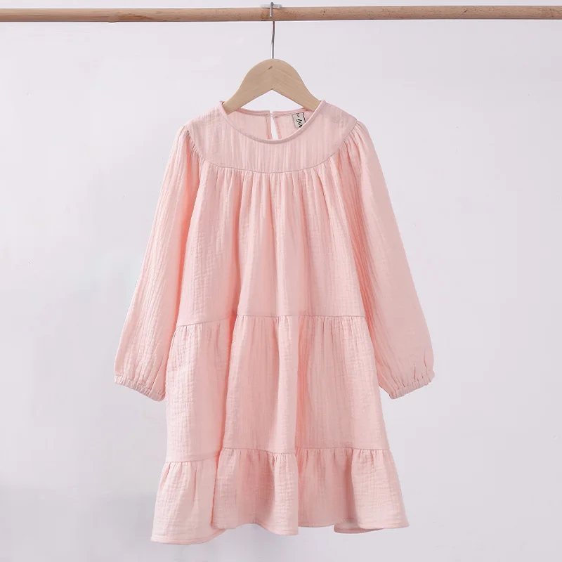 robe de princesse manches longues pour jupe en crêpe double doux pour la en style collection