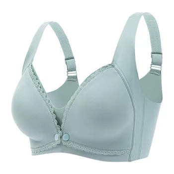 Women'S Seamless Lace Nursing Bra Front Double Opening Clasp Pregnancy And Postpartum Comfort Underwear Breastfeeding Underwear 4