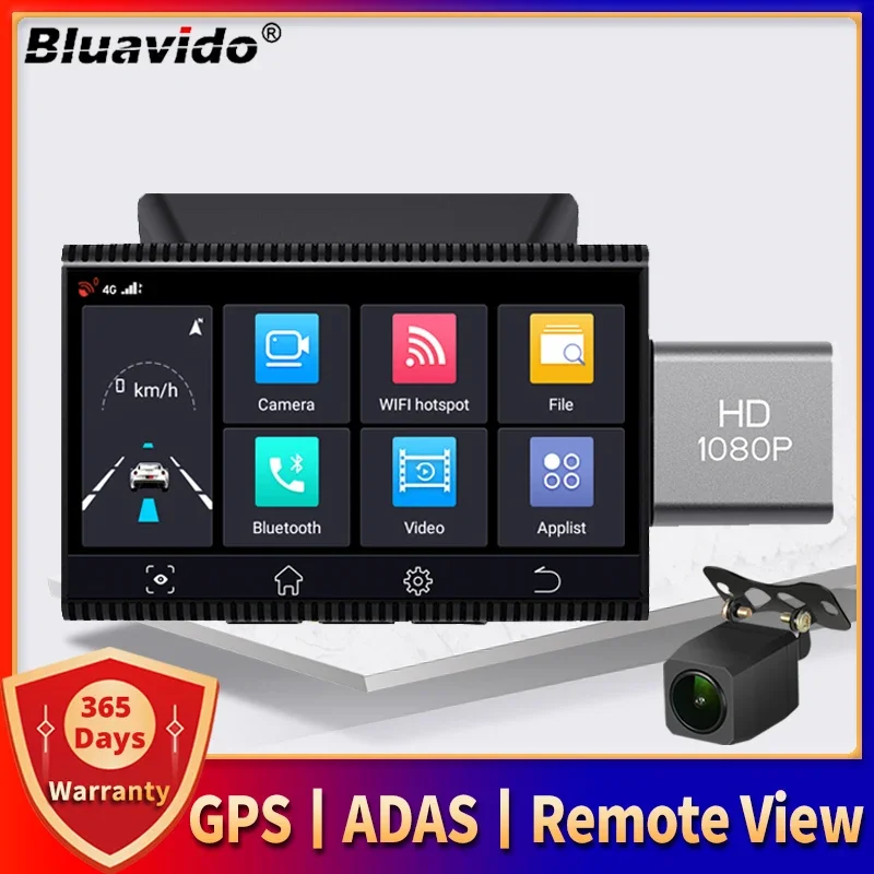 

Bluavido 4G Android 8.1 Car DVR GPS Dual Camera FHD 1080P Auto Video Recorder WiFi Dash Cam Night 24 Hour Vision Parking Monitor