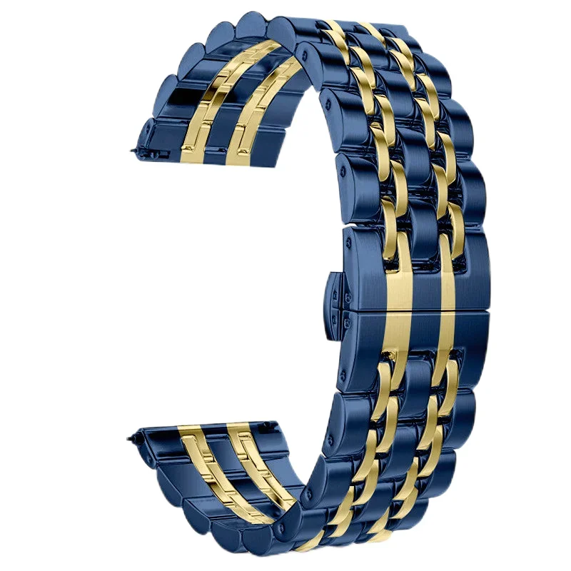 Stainless Steel Metal Watch Strap Wristband Bracelet, 22mm & 20mm