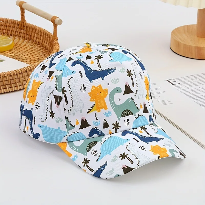 Cute Dinosaur Baby Baseball Cap Cartoon Animal Sun Hat for Boys Girls Spring Summer Soft Cotton Kids Peaked Hats