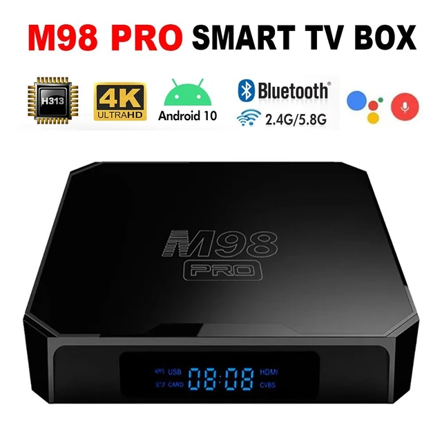 Boîtier Smart TV M98 PRO AllWinner H313, Android 10, 2 Go/16 Go, Bluetooth,  5/2.4