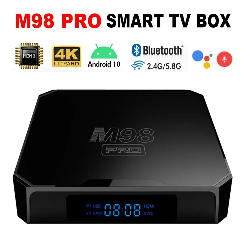 Boîtier Smart TV M98 PRO AllWinner H313, Android 10, 2 Go/16 Go