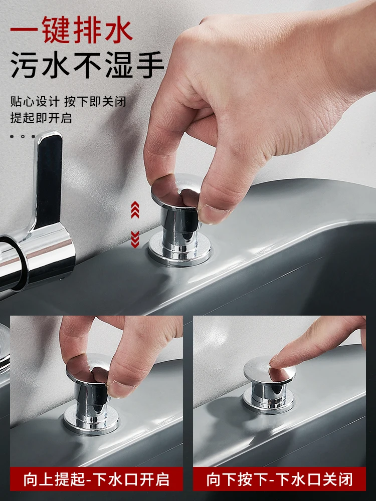 Wash Basin Home Balcony Small Apartment Mini Sink Bathroom Column Type Laundry Basin Wash Washstand