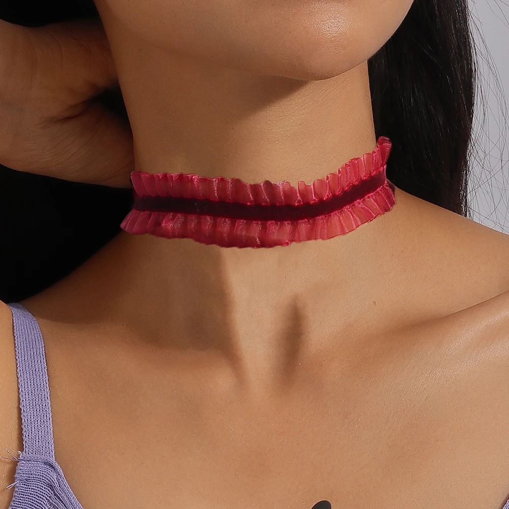 Collana Girocollo In Velluto Nero Con Rosa Rossa 3D – Gioiello Boho Per Donne, Fiore Grande Esagerato, Regalo Per Compleanno E San Valentino - 4
