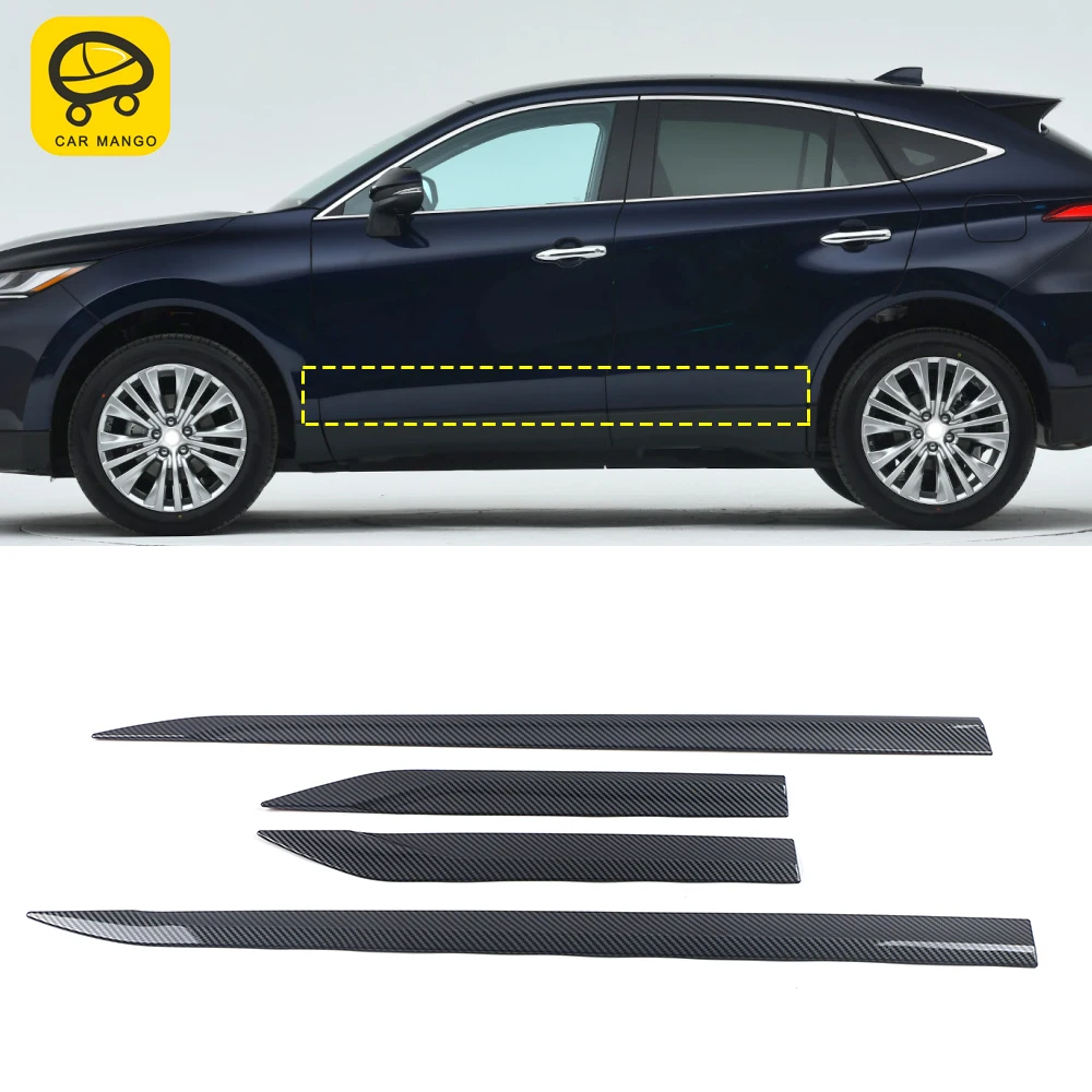 For Toyota Harrier Venza Xu80 2021 2022 Car Accessories Door Side Sill Pad Trim Cover Sticker